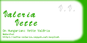 valeria vette business card